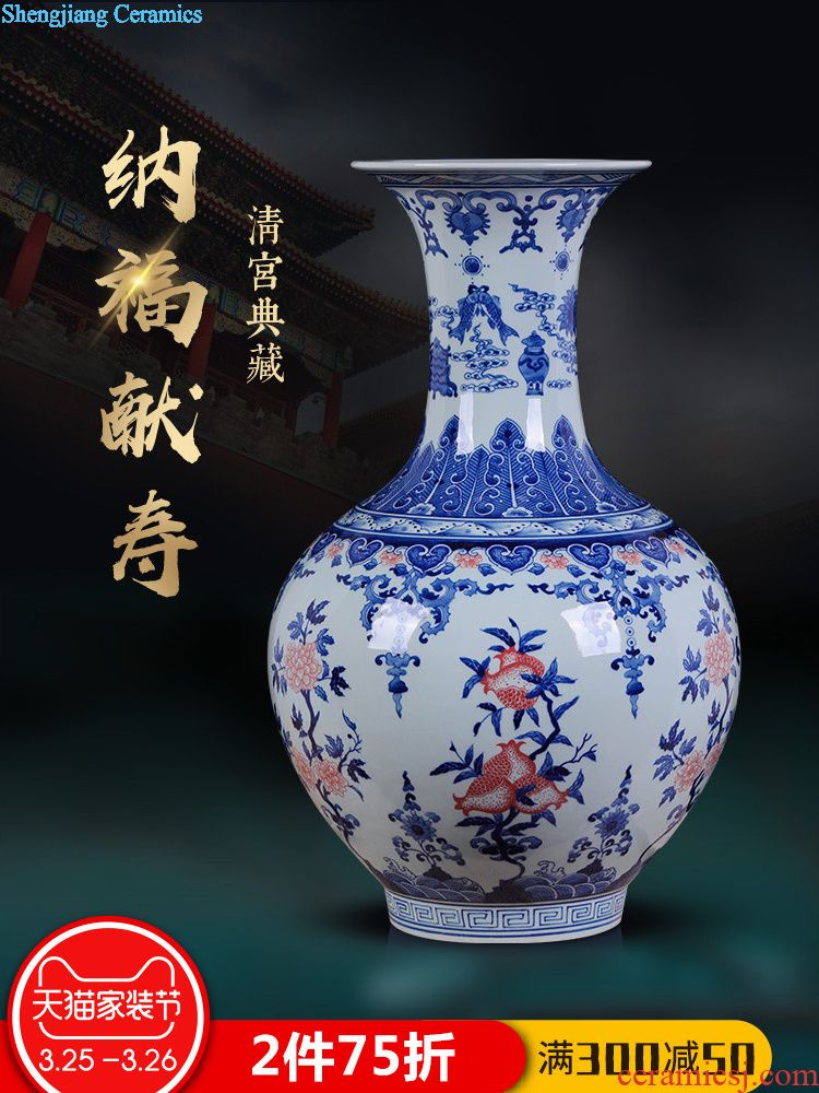 Jingdezhen ceramics flower vase restoring ancient ways large Chinese antique home decoration rich ancient frame furnishing articles sitting room