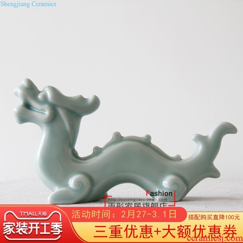 Jingdezhen ceramic vase landing Sitting room of contemporary and contracted household TV ark show porch is decorated furnishing articles