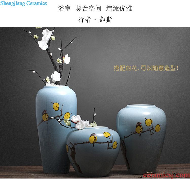Jingdezhen ceramic POTS sub storage tank is small household caddy meters can receive porcelain jar with cover