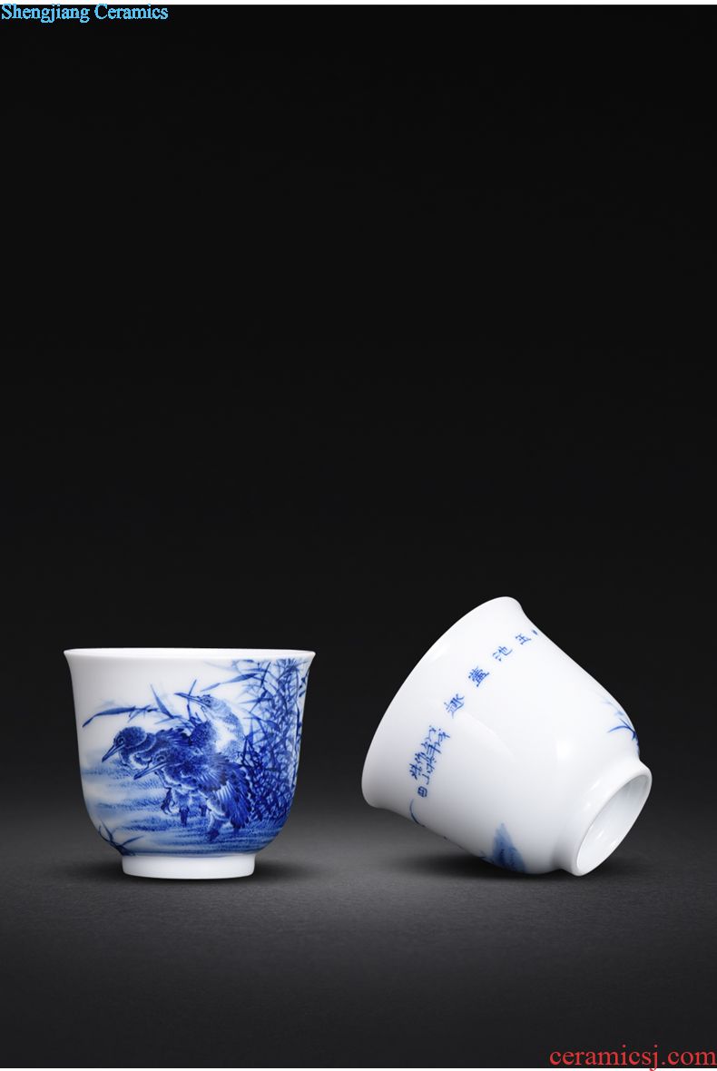 Thin foetus jingdezhen hand-painted ceramic cups kung fu tea bowl cups sample tea cup master cup single cup