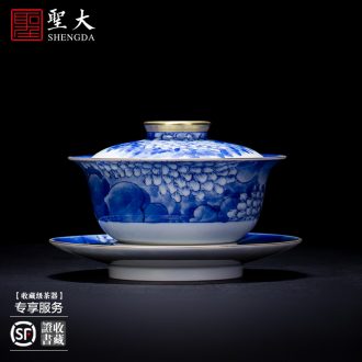 Holy big ceramic kung fu masters cup antique hand-painted porcelain cups sample tea cup all hand jingdezhen tea cup