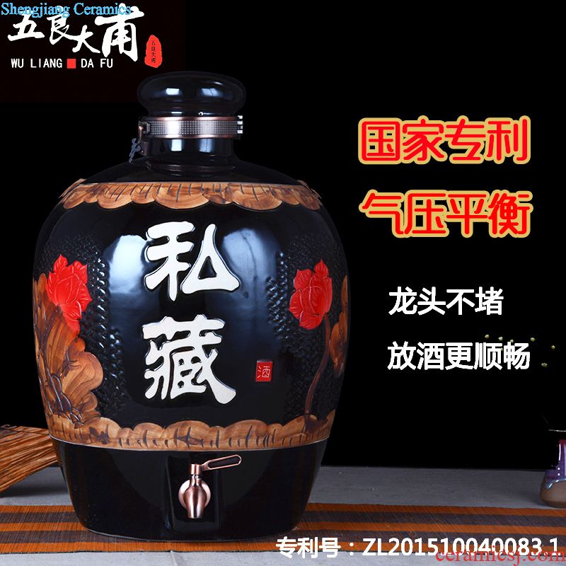 Ceramic temperature wine pot suits Hip flask glass tray Warm wine pot hot hip suits Half a jin wen hip flask
