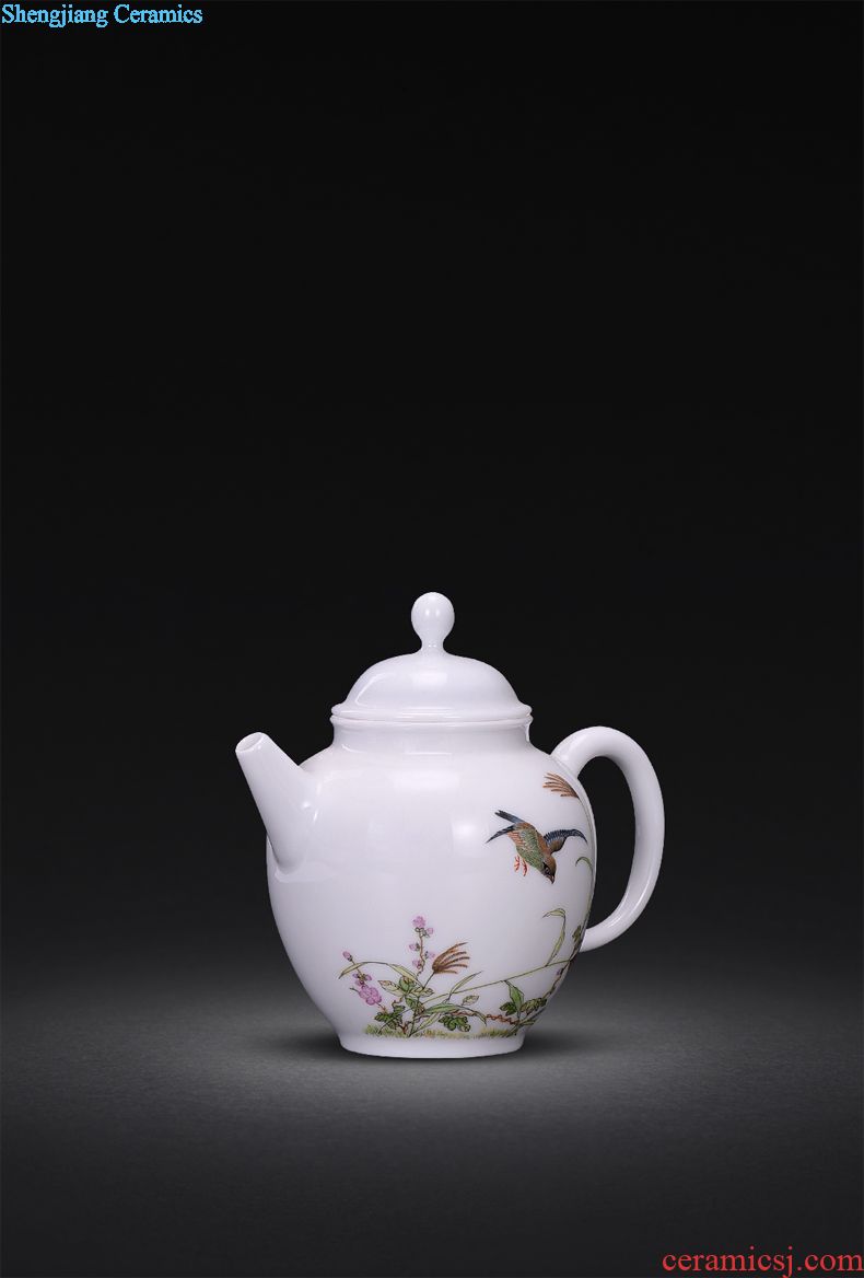 JingJun Jingdezhen longfeng hand-painted porcelain ceramic pot of bearing dry plate of a pot of ground mat tea table with porcelain tea