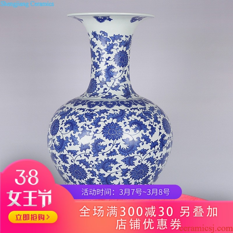 Of 331 hand-painted porcelain jingdezhen ceramics storage barrel ricer box 20 jins 40 catty cylinder altar pickles pickled meat tank of water