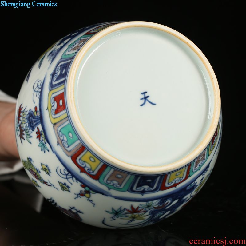 Jingdezhen ceramic antique maintain blue and white porcelain painting of flowers and days word can save POTS furnishing articles home tea POTS