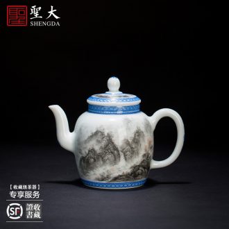 St step big ceramic kung fu tea pot hand-painted porcelain imitation king ChanCui teapot all hand jingdezhen tea pot