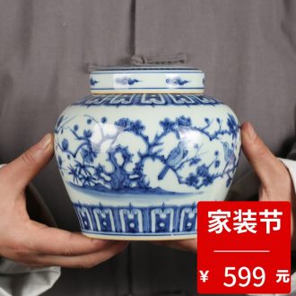 Jingdezhen porcelain brush pot restoring ancient ways is teachers' day gift pen container to send the teacher a housewarming gift opened the gift shop