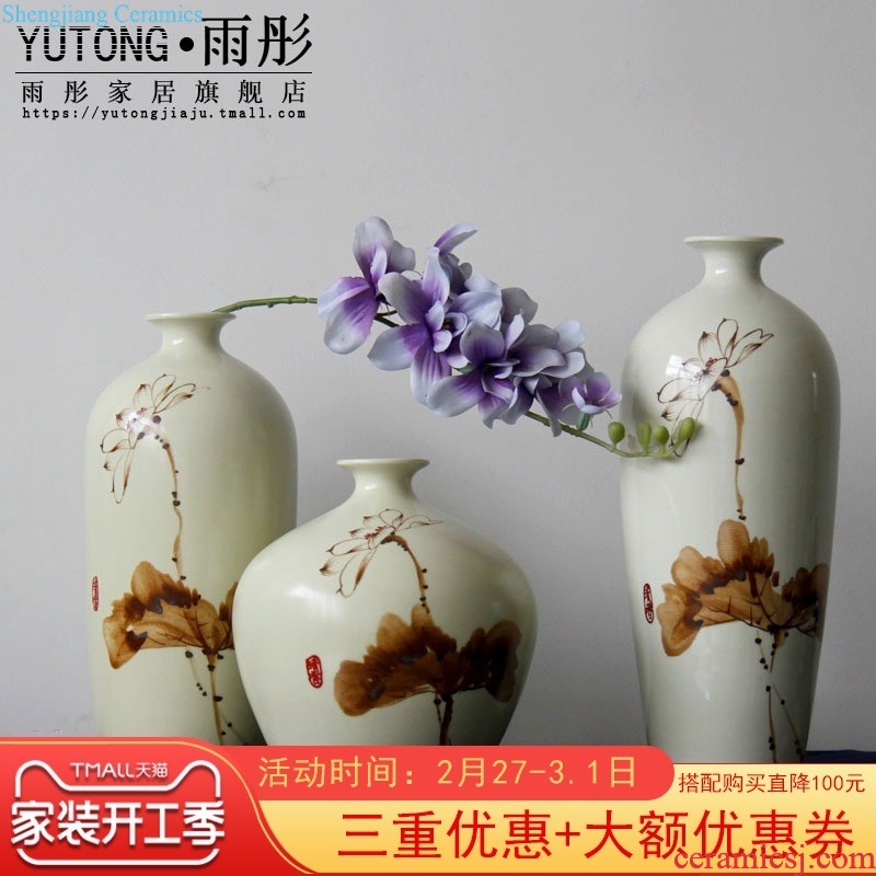 Jingdezhen ceramic kiln ceramic vases, flower carpet of coloured drawing or pattern manually inserted vase household porch place