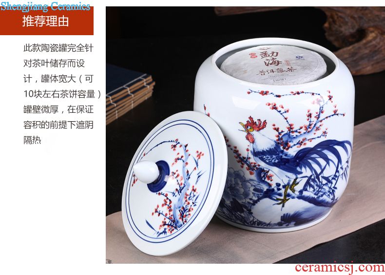 Jingdezhen ceramic vase vase the general pot of large western European large sitting room red clay furnishing articles