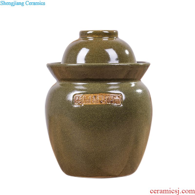 Jingdezhen ceramic barrel 10 jins barrel 20 jins with a lid ricer box tank 30 kg rice jar of oil cylinder