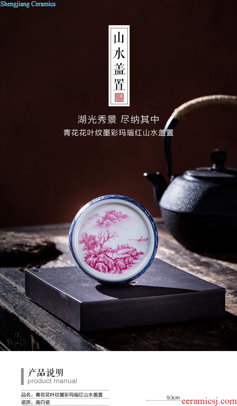 Santa hand-painted ceramic kung fu tea tea maintain five kirin master light hand, jingdezhen blue and white tea