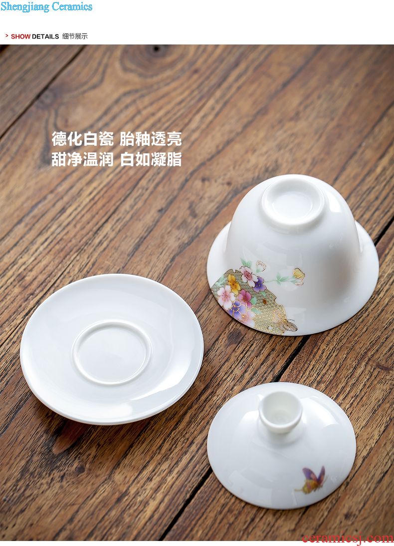 Drink to coarse pottery tea tray store on dry Taiwan fine gold ceramic tea kettle Japanese sea archaize round pot tray