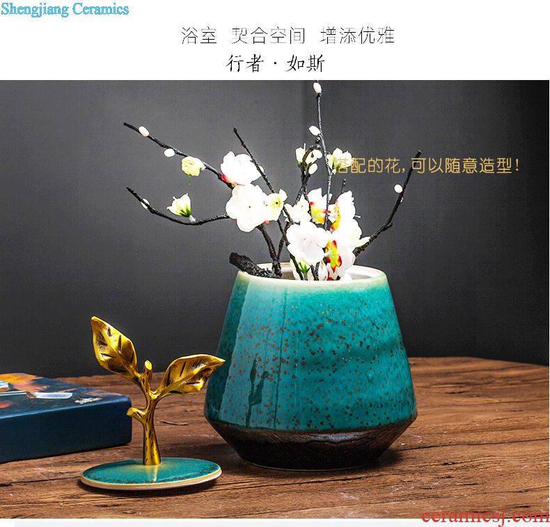 Jingdezhen blue and white landscape ceramic vase furnishing articles household act the role ofing is tasted the sitting room porch TV ark adornment porcelain