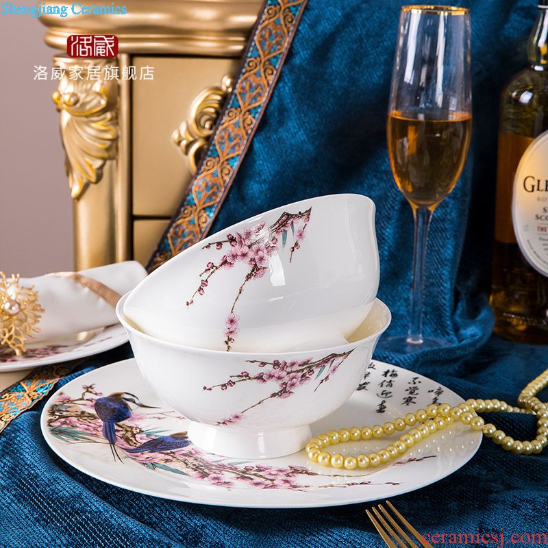 Jingdezhen tea set home office home to marry a complete set of 6 tea cup teapot tea tray box