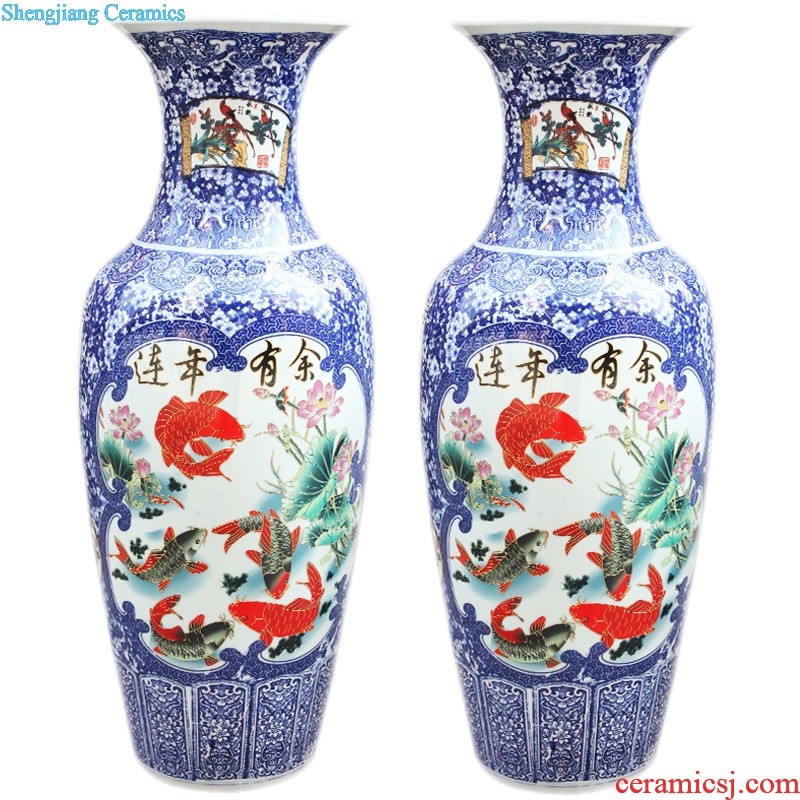 Blue and white porcelain of jingdezhen ceramics hand-painted vases, flower arrangement home office sitting room adornment porch ark furnishing articles