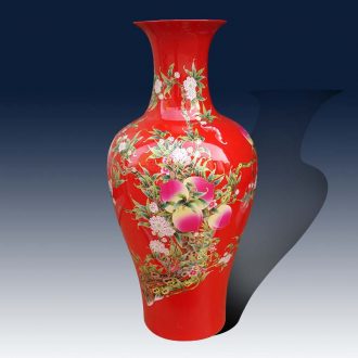 Jingdezhen elegant vase sitting room adornment that occupy the home furnishing articles wedding gifts red vase
