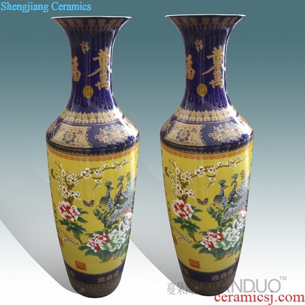 Tendril jingdezhen ceramic hand-painted flowers powder enamel vase high-grade high-grade gift porcelain vase modern decorative furnishing articles