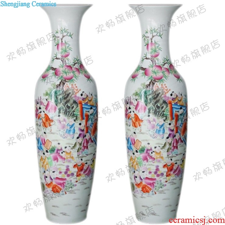 Sf22 jingdezhen ceramics all hand painting of large vase very beautiful Chinese sitting room adornment is placed