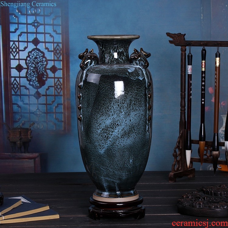 Jingdezhen ceramics ancient pastel prevention of large vases, furnishing articles The sitting room of Chinese style hotel villa home decoration