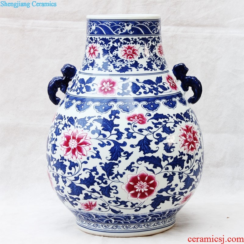 Sf19 jingdezhen ceramics hand-painted plum flower pretty breeze where large vase The sitting room the hotel decoration furnishing articles