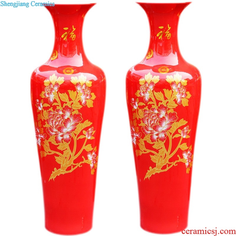 Yueyang tower embossed calligraphy remember the French e015 jingdezhen ceramics vases, antique handicraft furnishing articles