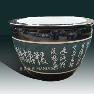 Jingdezhen porcelain put lotus flower blue-and-white porcelain vase the celestial sphere celestial 50 cm high decorative vase