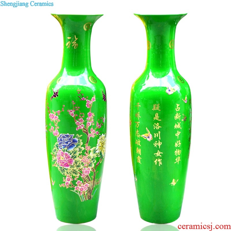 Jingdezhen blue and white porcelain vases, famous master hand-painted ceramics new Chinese style home sitting room adornment is placed