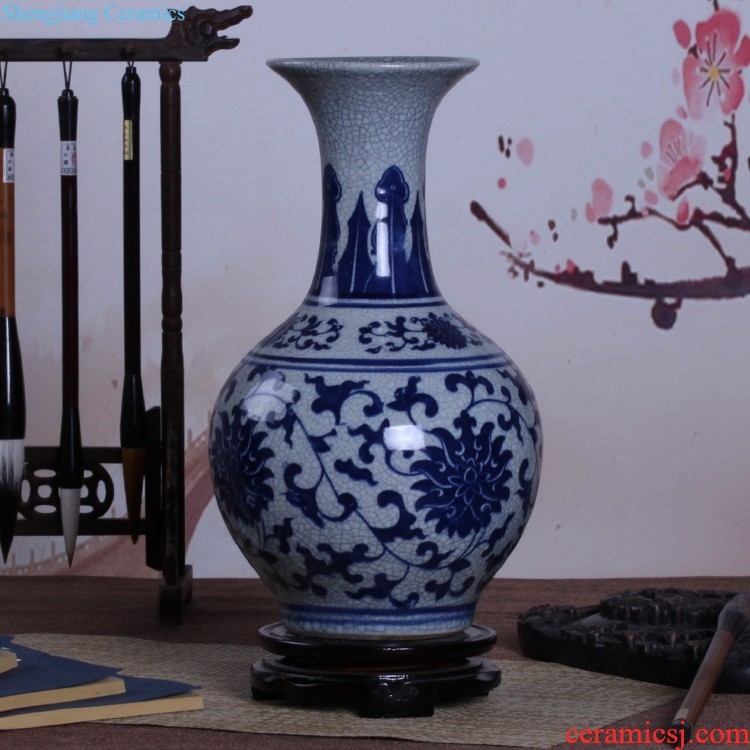 Jingdezhen ceramics kiln creative vase furnishing articles jun porcelain antique open piece of living room furniture decoration decoration