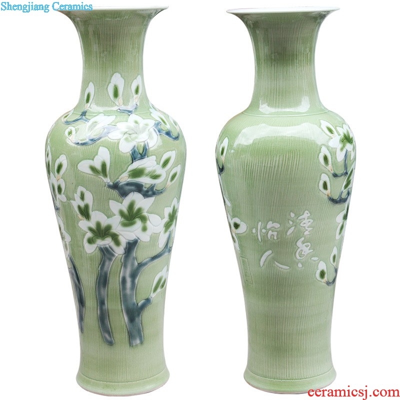 Jingdezhen ceramics under the hand-painted antique imitation of yuan blue and white porcelain vase Xiao Heyue after han xin sitting room adornment is placed