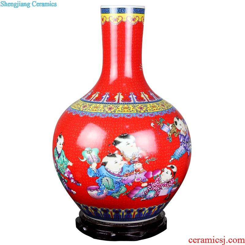 Aj209 jingdezhen ceramics of large vases, sitting room of Chinese style household decorative furnishing articles furnishing articles flower arrangement of large