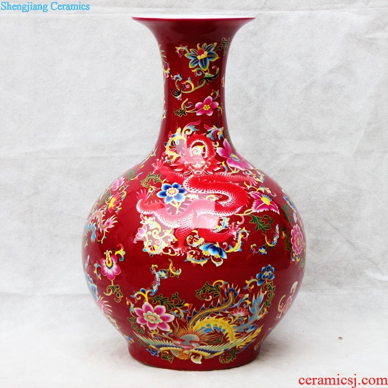 Jingdezhen ceramics large vases, flower arranging is modern new Chinese style household living room TV ark adornment furnishing articles