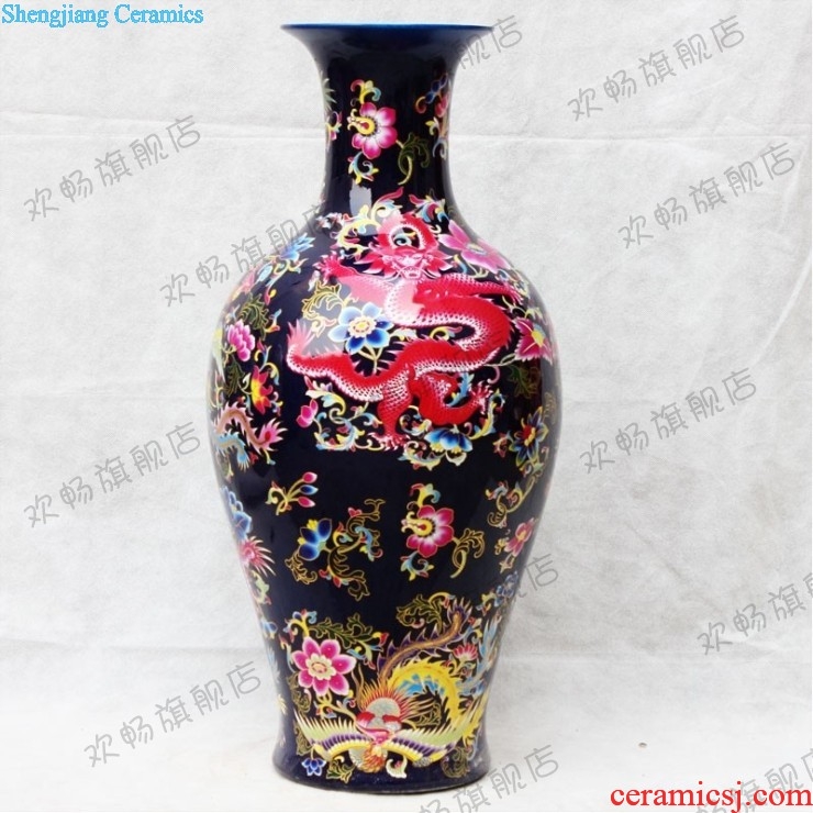 Chinese red tong qu e191 jingdezhen ceramics of large vases, Chinese style wedding home furnishing articles ornaments