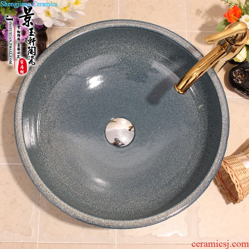 JingYuXuan Jingdezhen art basin ceramic wash basin Lavatory luxury in yellow flowers