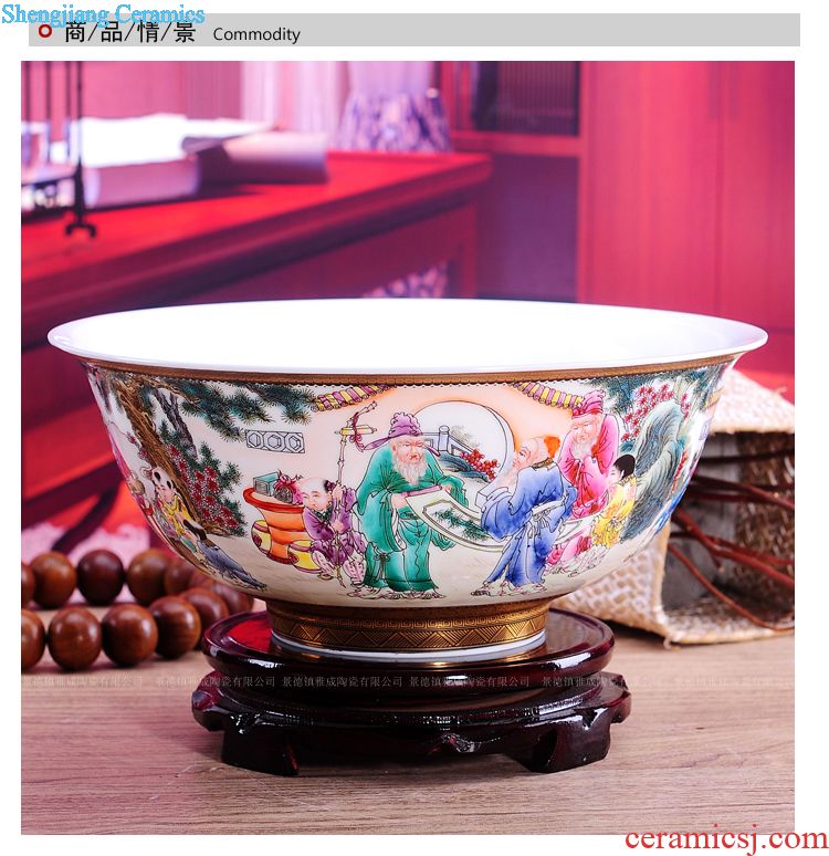 Jingdezhen ceramic sitting room porch decoration furnishing articles new Chinese blue and white porcelain vase handicraft decoration by hand
