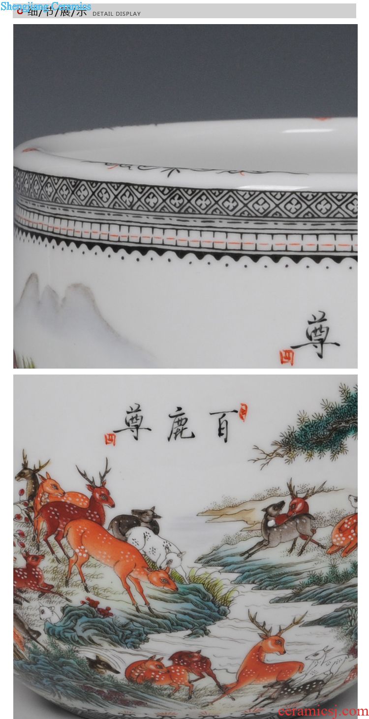 Mesa of jingdezhen ceramic vase household act the role ofing is tasted famous masterpieces hand-painted vases Zhang Bingxiang magpie vase