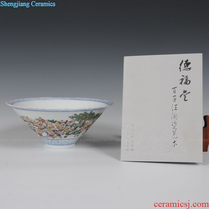 Jingdezhen ceramics hand-painted Chinese vase household adornment art crafts home sitting room adornment