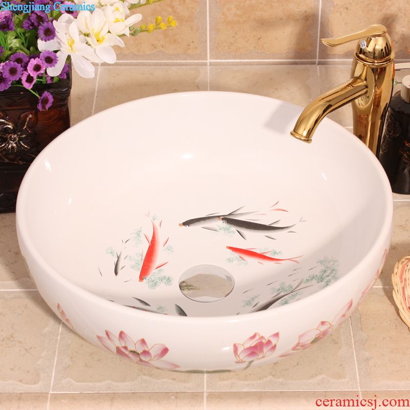 JingYuXuan jingdezhen ceramic art basin stage basin sinks the sink basin birdbath sapphire blue diamond