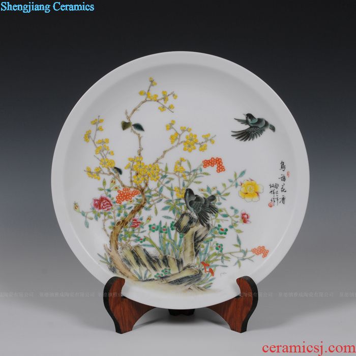 Jingdezhen ceramic hand-painted place to live in the sitting room porch jiangnan spring decorations arts and crafts porcelain decoration
