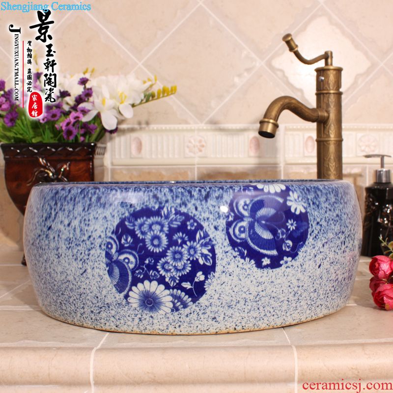 Jingdezhen JingYuXuan ceramic wash basin stage basin sink art basin basin waist drum bar