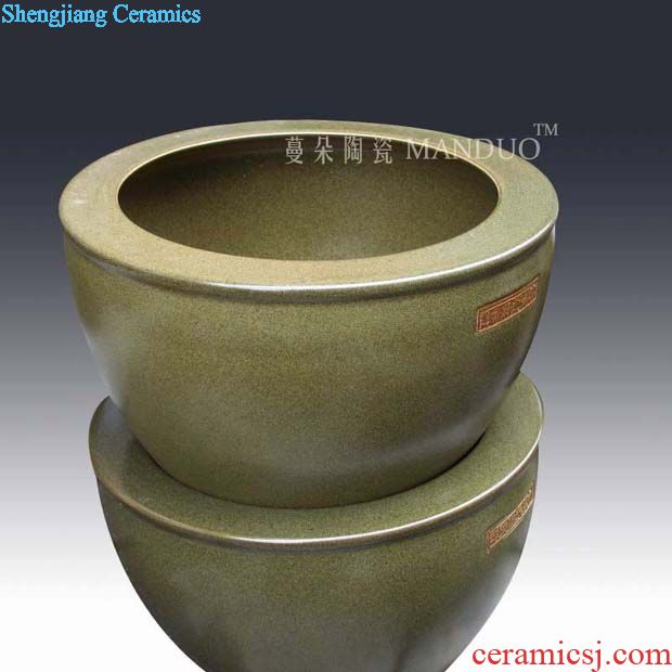 Big brother kiln open piece of writing brush washer jingdezhen classical large porcelain piece of shallow tortoise cylinder cylinder