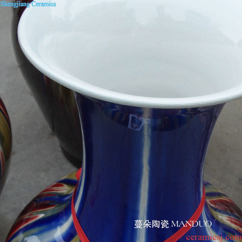 Jingdezhen hand-painted dragon mesa elegant blue and white vase rich ancient frame sitting room place classical furniture decoration