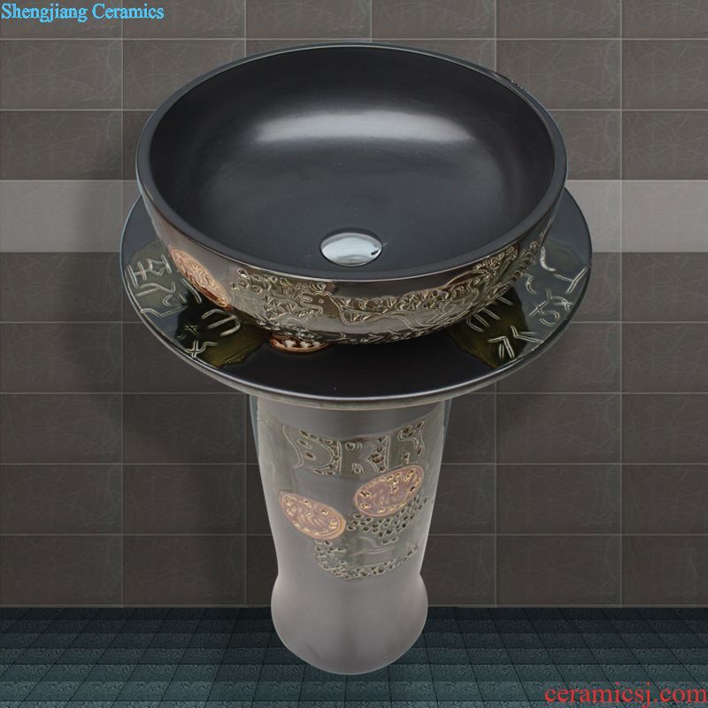 Jingdezhen JingYuXuan art basin parts hot and cold all the stage basin bibcock of brass