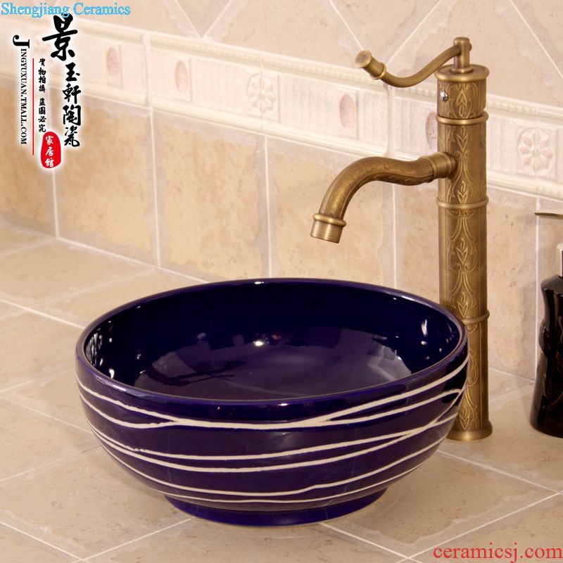 Jingdezhen JingYuXuan ceramic wash basin stage basin sink art basin basin small 35 elegance