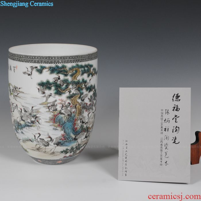 Jingdezhen ceramics fashion the best ear vase handicraft decoration home decoration Wang Rongjuan