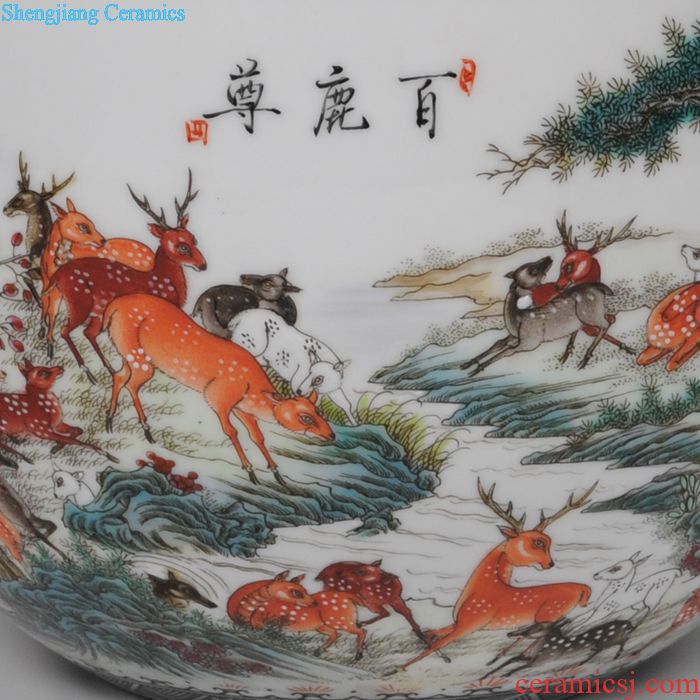 Mesa of jingdezhen ceramic vase household act the role ofing is tasted famous masterpieces hand-painted vases Zhang Bingxiang magpie vase