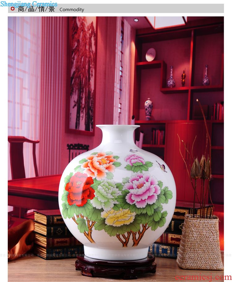 Jingdezhen ceramic flower arranging European archaize guanyao fashion vase and furnishing articles move sitting room landing crafts