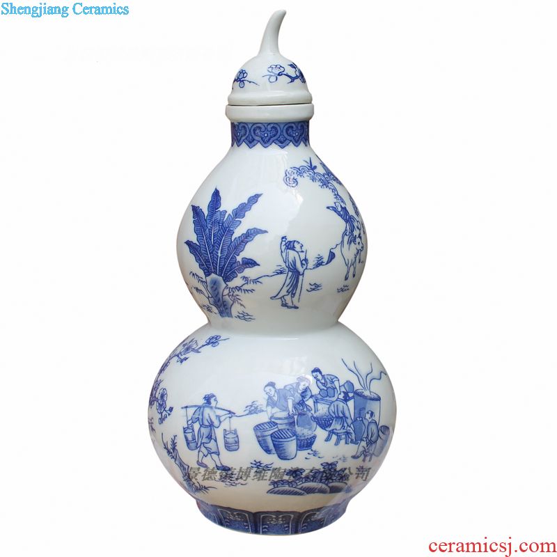 Five good big just 15 kg The bubble bottle hand-painted ceramic art collection bottle ceramic decorative vase