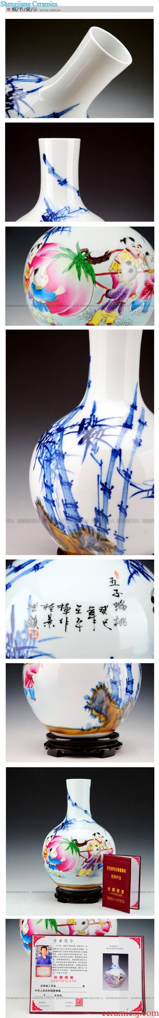 Jingdezhen ceramic blue and white porcelain vase sitting room furnishing articles furnishing articles archaize do old new classic art household act the role ofing is tasted