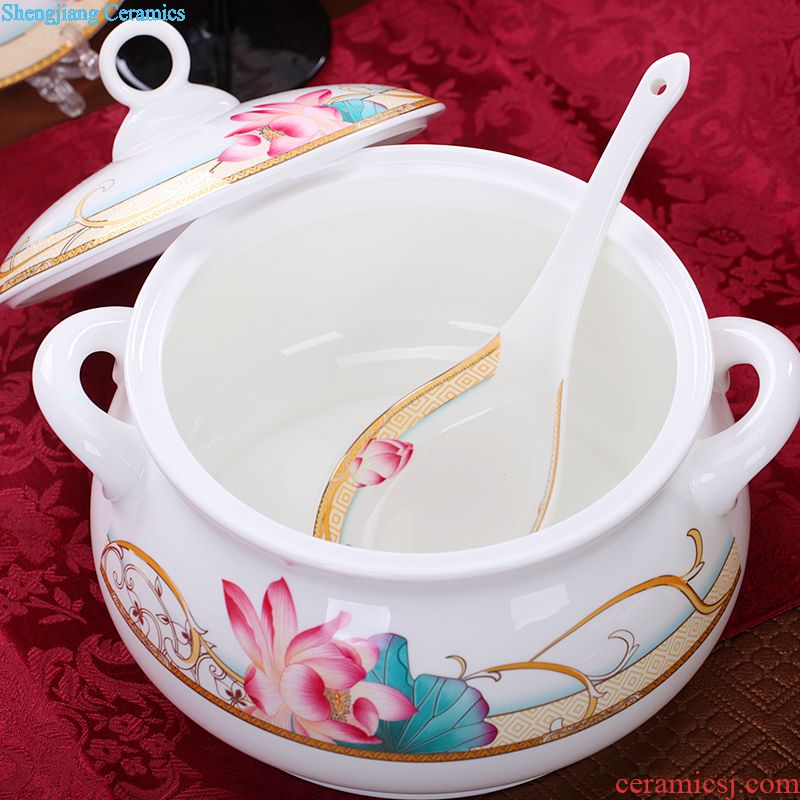Dishes suit of jingdezhen ceramic tableware suit Chinese style household ceramics contracted bowl chopsticks tableware suit a gift