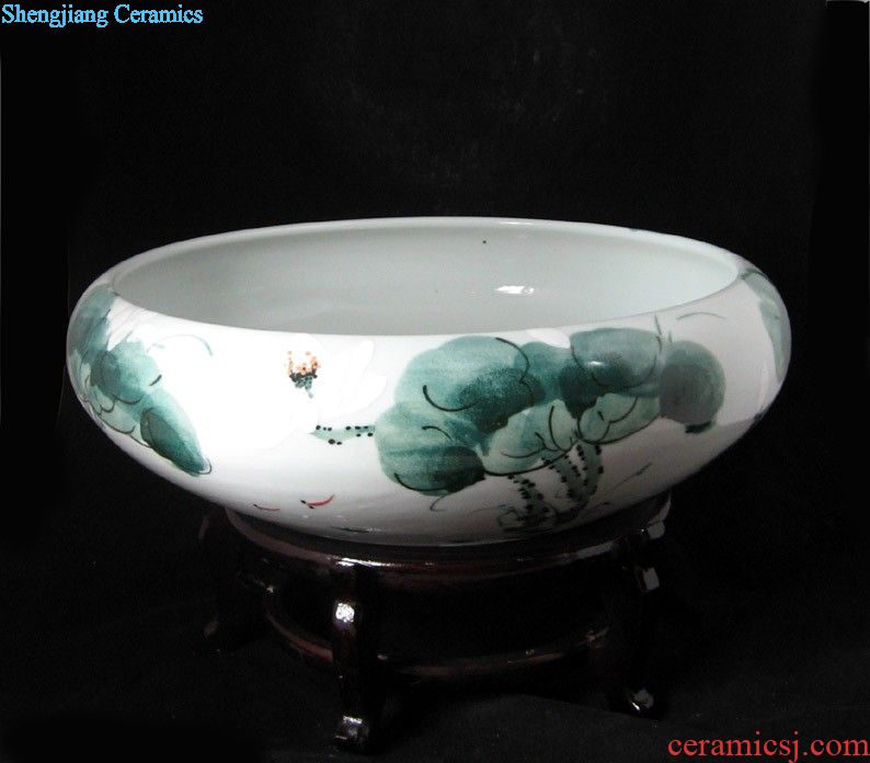 Jingdezhen ceramic lavatory basin stage basin gold-plated art basin sink small 35 cm xiangyun wei yu
